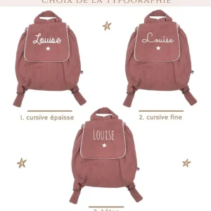 Sac Personnalisable Double Gaze Vieux Rose - Oh la la Paris