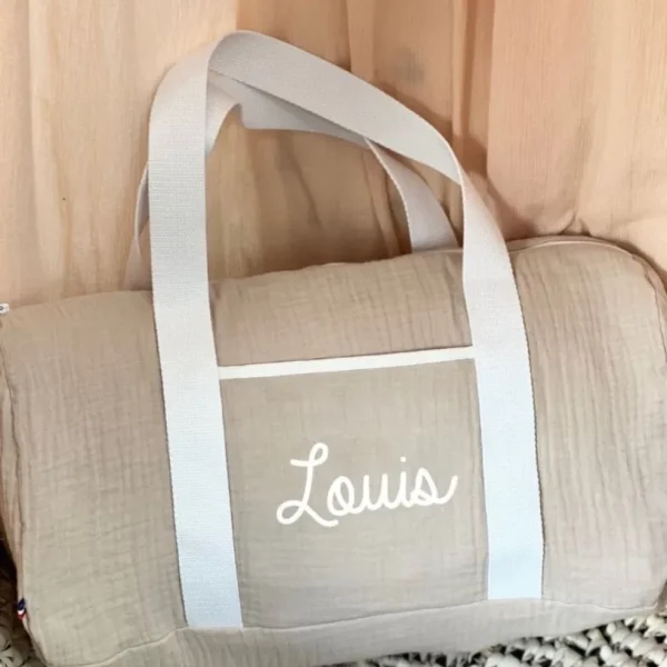 Sac Week-end Personnalisable Beige - Oh la la Paris