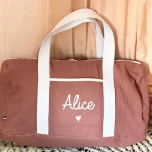 Sac Week-end Personnalisable Vieux Rose - Oh la la Paris