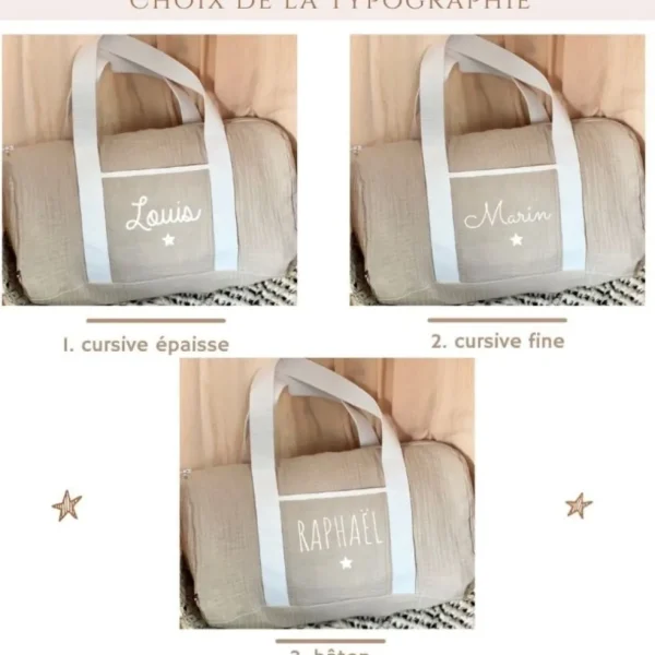 Sac Week-end Personnalisable Beige - Oh la la Paris