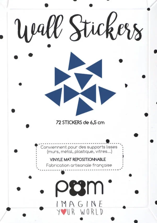 Stickers Muraux Triangles Bleu Gris