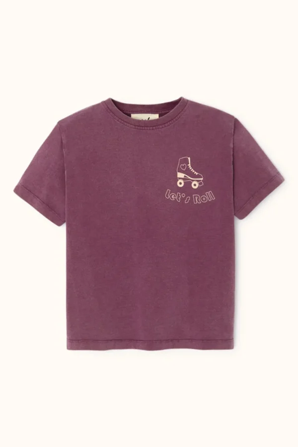 Tee-Shirt Bandhani Roll Aubergine - Apaches Collections