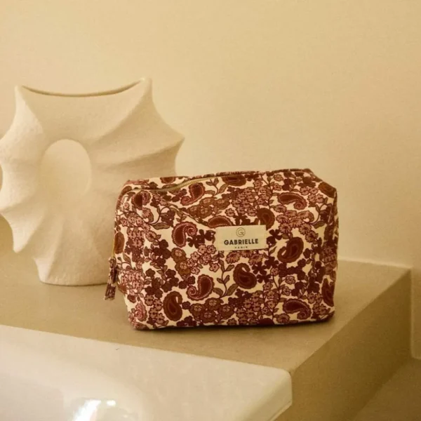 Trousse de Toilette Arabesque Bordeaux - Gabrielle Paris