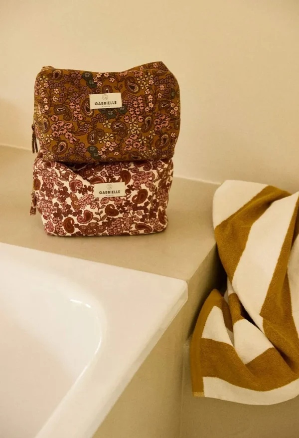 Trousse de Toilette Arabesque Bordeaux - Gabrielle Paris