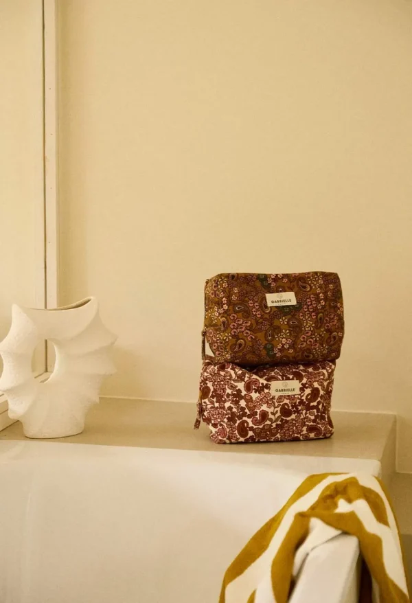 Trousse de Toilette Arabesque Bordeaux - Gabrielle Paris