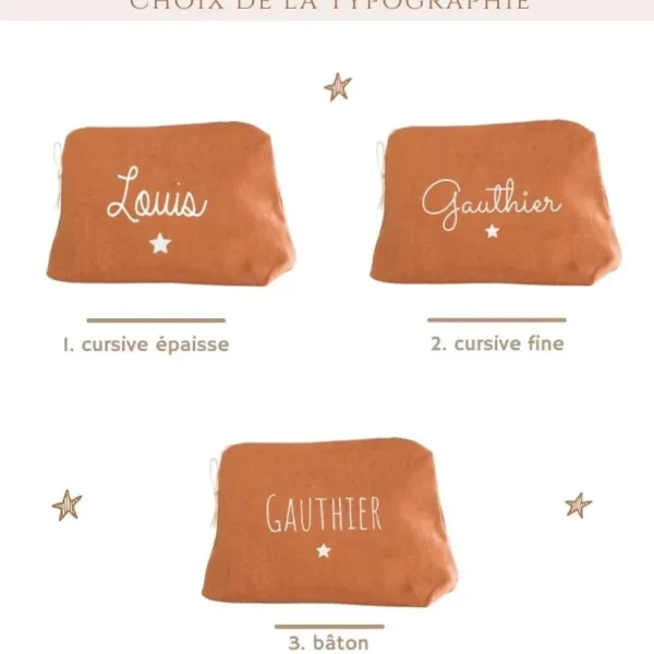 Trousse de Toilette Personnalisable Camel - Oh lala Paris