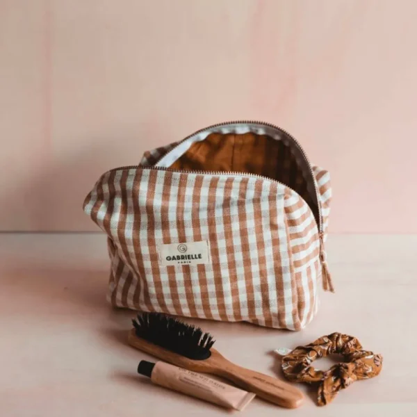 Trousse de Toilette Vichy Camel - Gabrielle Paris