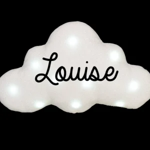 Veilleuse musicale nuage paillettes blanc